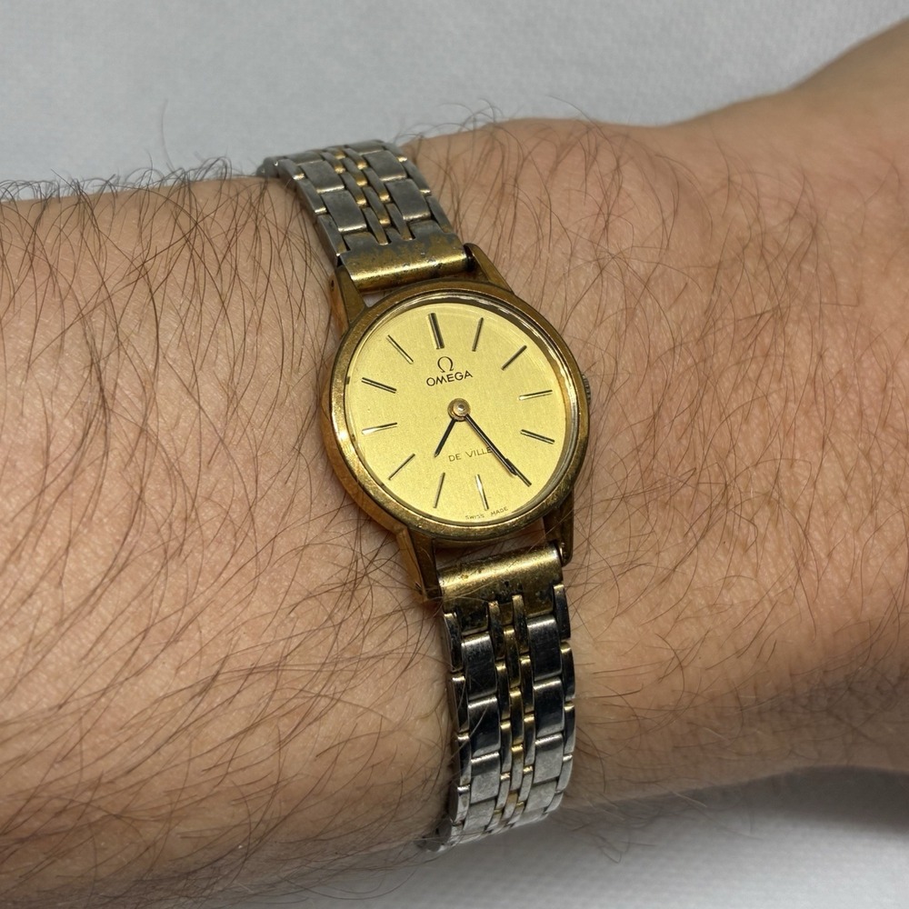 Omega De Ville Swiss Watch Women's 25mm Gold Tone Dial Manual Wind - Runs! - Picture 10 of 17